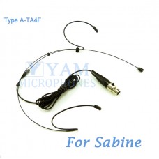 YAM Black HM1-C4SA Headset Microphone For Sabine Wireless Microphone