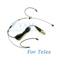 YAM Black HM1-C4TE Headset Microphone For Telex Wireless Microphone
