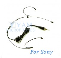 YAM Black HM1-C4W Headset Microphone For  SONY Wireless Mirophones