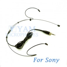 YAM Black HM1-C4W Headset Microphone For  SONY Wireless Mirophones
