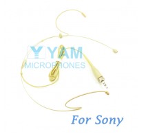 YAM Beige HM1-C4W Headset Microphone For  SONY Wireless Mirophones