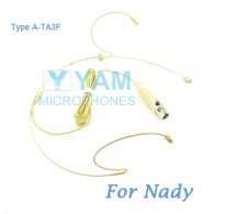 YAM Beige HM1-C4Z Headset Microphone For Nady Wireless Microphone