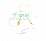 YAM Beige HM1-C4UT Headset Microphone With 3.5mm Plug For Wireless Audio System PC Recorder