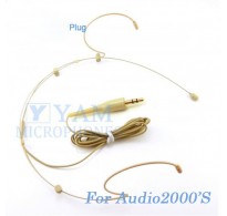 YAM Beige HM3-C4AU Headset Microphone For Audio2000S Wireless Microphone