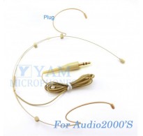 YAM Beige HM3-C4AU Headset Microphone For Audio2000S Wireless Microphone