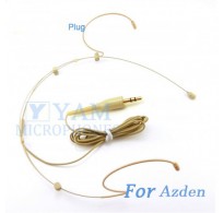 YAM Beige HM3-C4AZ Headset Microphone For Azden Wireless Microphone