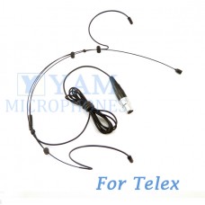 YAM Black HM3-C4TE Headset Microphone For Telex Wireless Microphone