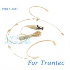 YAM Beige HM5-C4R Headset Microphone For Trantec Wireless Microphone