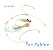 YAM Beige HM5-C4SA Headset Microphone For Sabine Wireless Microphone