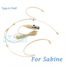 YAM Beige HM5-C4SA Headset Microphone For Sabine Wireless Microphone