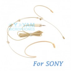 YAM Beige HM5-C4W Headset Microphone For  SONY Wireless Mirophones