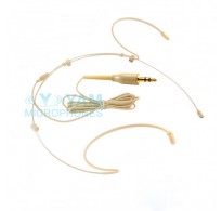 YAM Beige HM5-C4UT Headset Microphone With 3.5mm Plug For Wireless Audio System PC Recorder