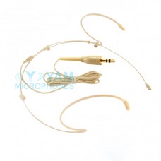YAM Beige HM5-C4UT Headset Microphone With 3.5mm Plug For Wireless Audio System PC Recorder