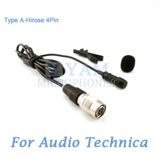 YAM Black LM1-C4AT Lavalier Microphone For Audio Technica Wireless Microphone