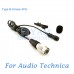 YAM Black LM1-C4AT Lavalier Microphone For Audio Technica Wireless Microphone