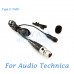 YAM Black LM1-C4AT Lavalier Microphone For Audio Technica Wireless Microphone