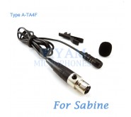 YAM Black LM1-C4SA Lavalier Microphone For Sabine Wireless Microphone