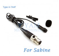 YAM Black LM1-C4SA Lavalier Microphone For Sabine Wireless Microphone