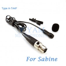 YAM Black LM1-C4SA Lavalier Microphone For Sabine Wireless Microphone
