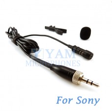 YAM Black LM1-C4W Lavalier Microphone For  SONY Wireless Mirophones