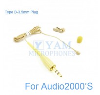YAM Beige LM2-C4AU Lavalier Microphone For Audio2000'S Wireless Microphone