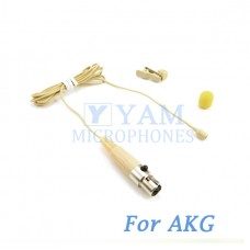 YAM Beige LM2-C3A Lavalier Microphone For AKG Wireless Microphone