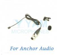 YAM Black LM2-C4AO Lavalier Microphone For Anchor Audio Wireless Microphone