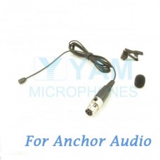 YAM Black LM2-C4AO Lavalier Microphone For Anchor Audio Wireless Microphone