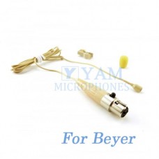 YAM Beige LM2-C4BE Lavalier Microphone For Beyer Wireless Microphone