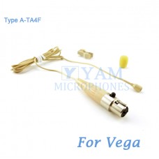 YAM Beige LM2-C4G Lavalier Microphone For Vega Wireless Microphone