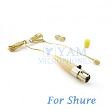 YAM Beige LM2-C4S Lavalier Microphone For SHURE Wireless Microphone