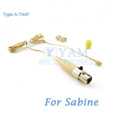 YAM Beige LM2-C4SA Lavalier Microphone For Sabine Wireless Microphone