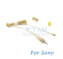 YAM Beige LM2-C4W Lavalier Microphone For  SONY Wireless Mirophones