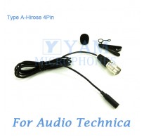 YAM Black LM3-C4AT Lavalier Microphone For Audio Technica Wireless Microphone