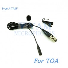 YAM Black LM3-C4O Lavalier Microphone For TOA Wireless Microphone
