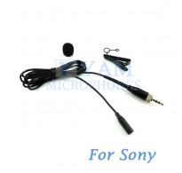 YAM Black LM3-C4W Lavalier Microphone For  SONY Wireless Mirophones