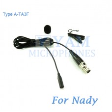 YAM Black LM3-C4Z Lavalier Microphone For Nady Wireless Microphone