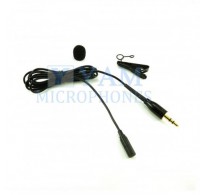 YAM Black LM3-C4UT Lavalier Microphone With 3.5mm Plug For Wireless Audio System PC Recorder