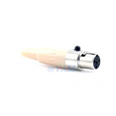 YAM Beige TA4F Mini XLR 4Pin Connector Plug Inline Female Socket For Microphone and Power