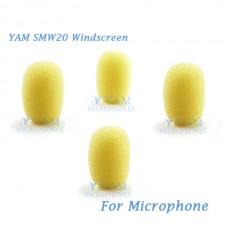 YAM SMW20 Mic Foam Windscreen For Beige Headset Lapel Tie-clip Microphones