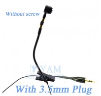 YAM Black Y608-C4UT Instrument Microphone With 3.5mm Plug For Wireless Audio System PC Recorder