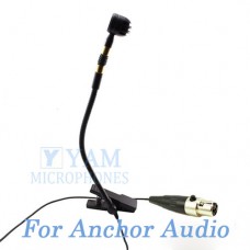 YAM Black Y608-C4AO Instrument Microphone For Anchor Audio Wireless Microphone