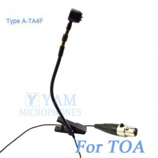 YAM Black Y608-C4O Instrument Microphone For TOA Wireless Microphones