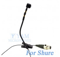 YAM Black Y608-C4S Instrument Microphone For SHURE Wireless Microphone